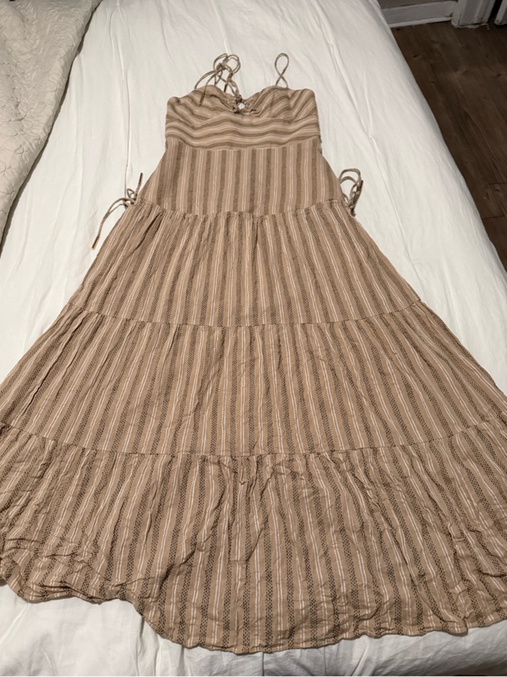 SIGNIFICANT OTHER
JORDAN DRESS - ALMOND/ BLACK STRIPE - Picture 10 of 16